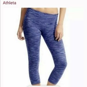 Athleta chaturanga capris, blue spacedye